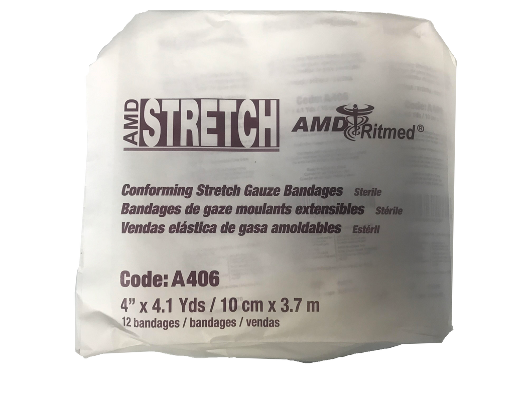 AMD-RITMED A406 Sterile Conforming Bandage Roll, 4IN x 4.1 YDS